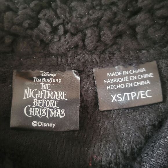 Disney Nightmare Before Christmas Women's Black Jack Skellington Fleece Pullover - Picture 2 of 13